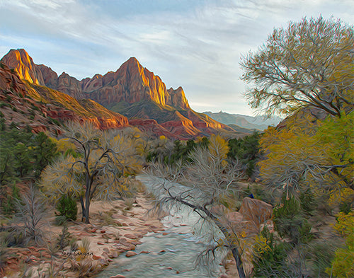 Red Rock Mountain Art Print