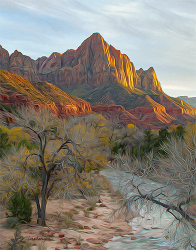 Red Rock Mountain Art Print